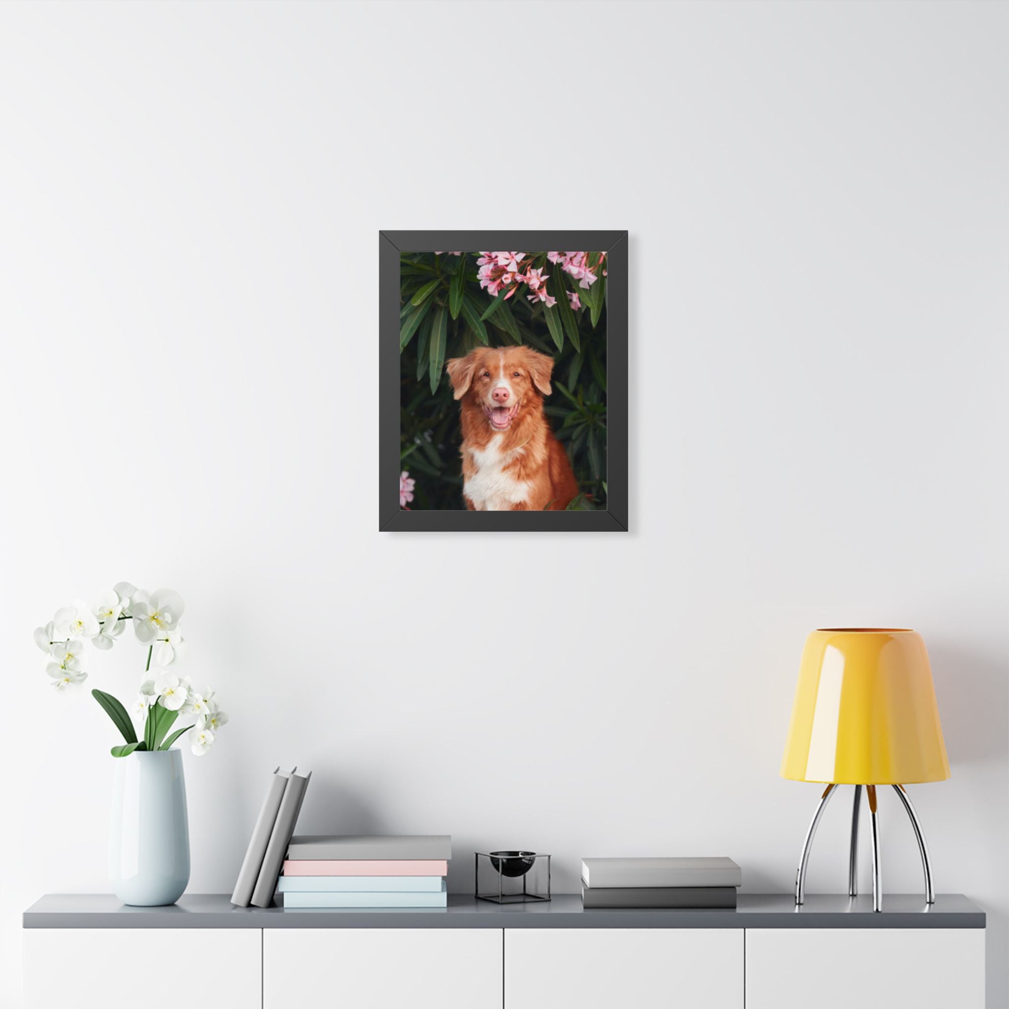Framed Poster - Happy Nova Scotia Duck Tolling Retriever Portrait (Vertical)