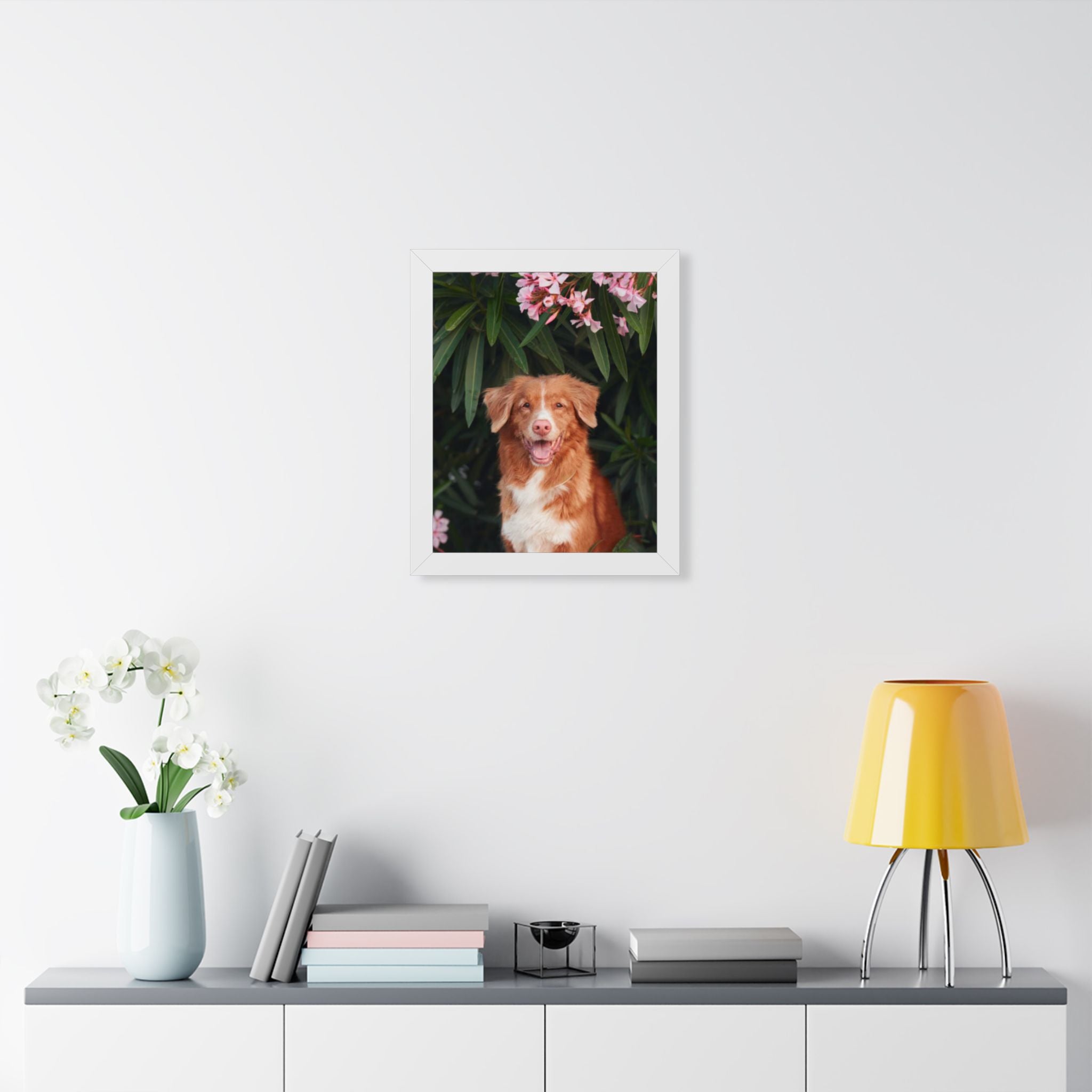Framed Poster - Happy Nova Scotia Duck Tolling Retriever Portrait (Vertical)