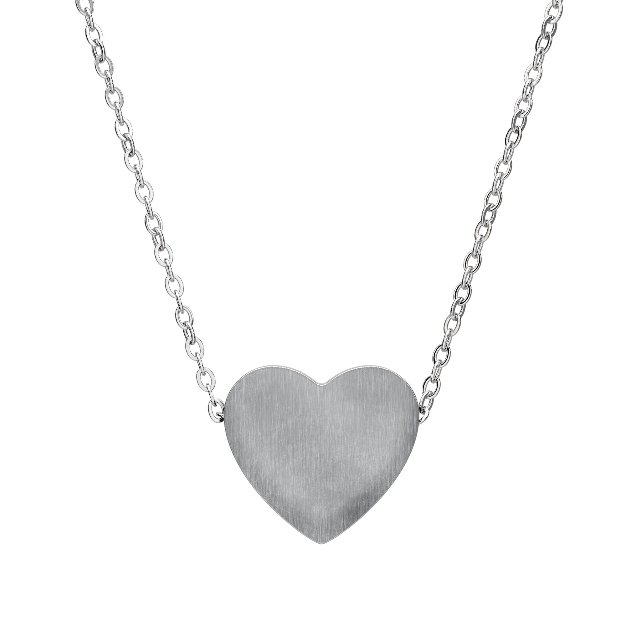 Engravable Heart Necklace — Personalized Sterling Pendant Gift
