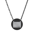 Engravable Circle Pendant Necklace — Personalized Round Engraving Jewelry