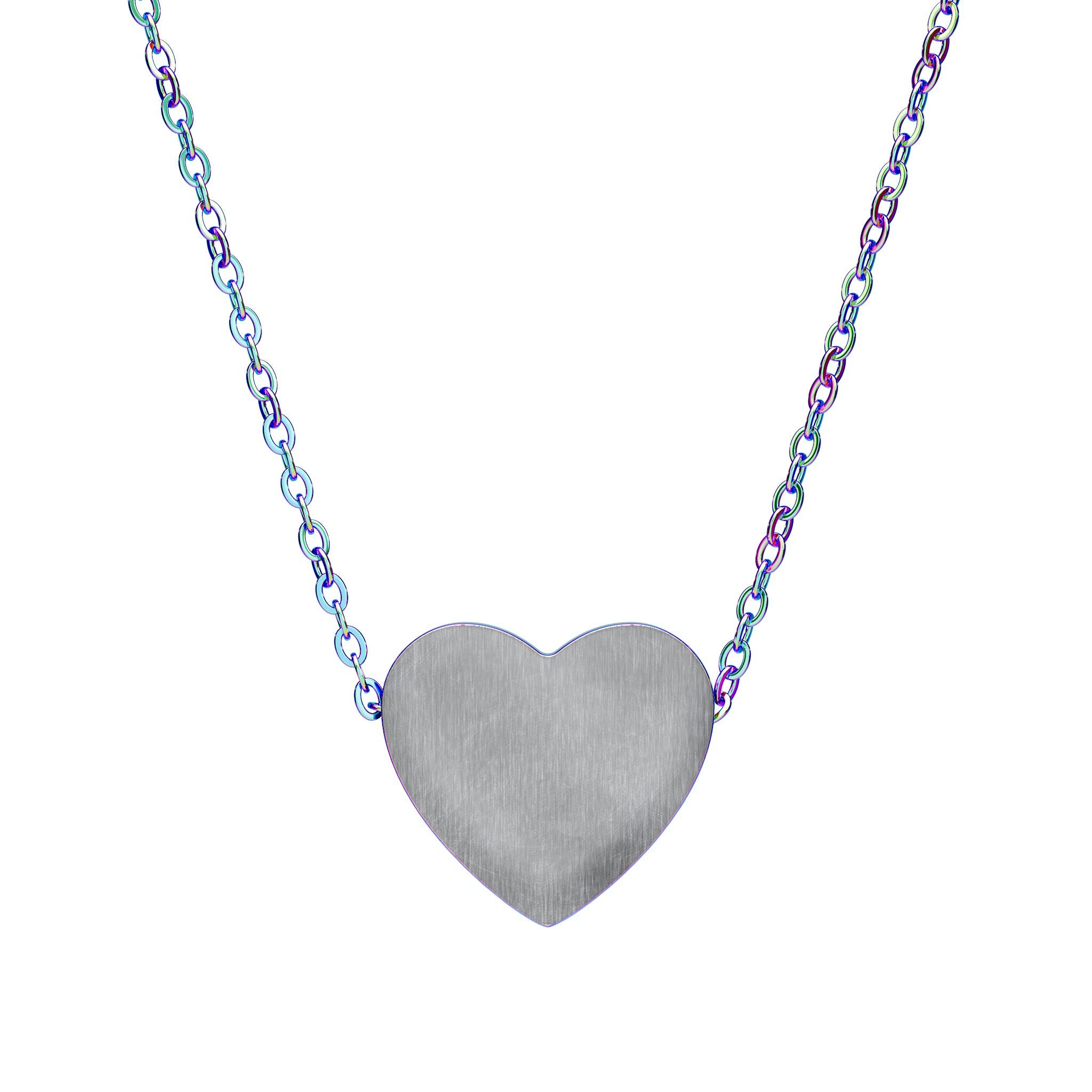 Engravable Heart Necklace — Personalized Sterling Pendant Gift