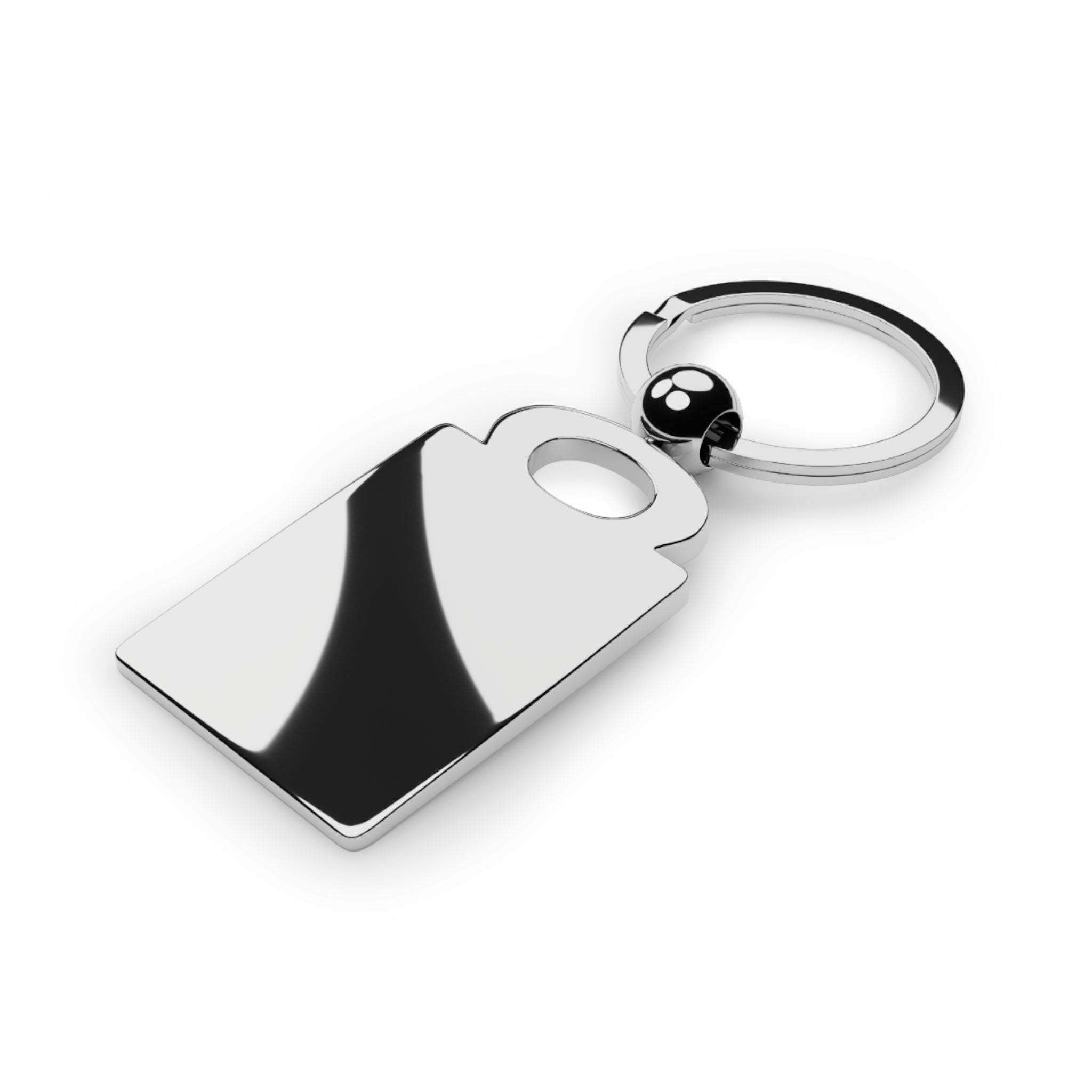 Personalized Rectangle Photo Keyring — Custom Photo Metal Keychain Gift