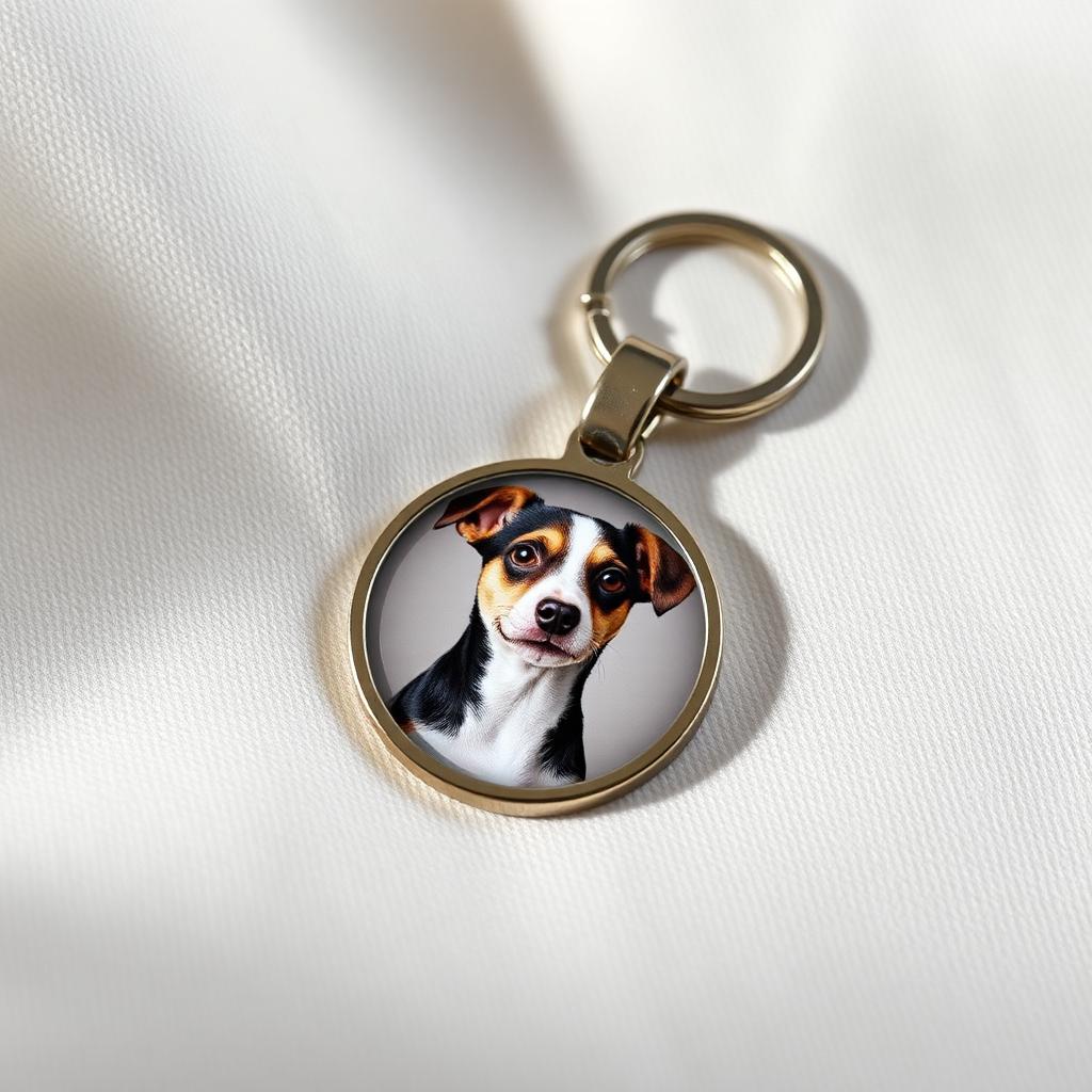 Pet portrait keychain