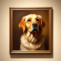Classic Oil Portrait of a dog