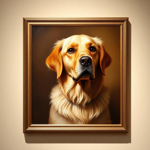 Classic Oil Portrait of a dog
