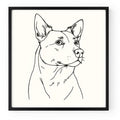 Line art pet portrait
