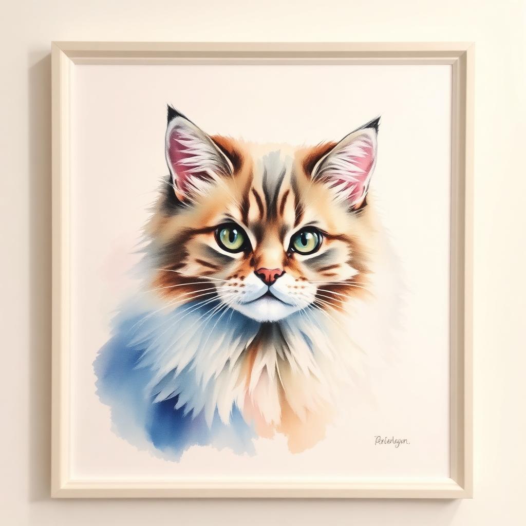 Watercolor pet portrait